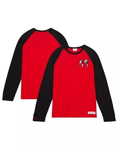 Мужская красная футболка с длинным рукавом Georgia Bulldogs Legendary Slub Raglan Mitchell and ness