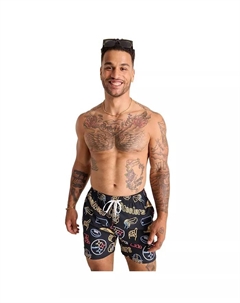 Мужские плавки Pittsburgh Steelers The Neon Lined Classic, 5.5", черные Chubbies