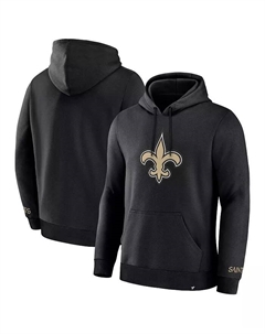 Мужская черная толстовка с капюшоном New Orleans Saints Legacy Fleece Pullover Hoodie Fanatics