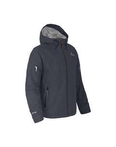 Легкая утепленная куртка-дождевик, водонепроницаемость 12000 мм водяного столба, серая Bergson