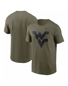 Мужская футболка West Virginia Mountaineers 2024 Military Appreciation с тонированным логотипом, оливковая, для тренировок Nike