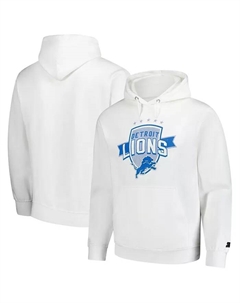 Мужская белая толстовка Detroit Lions Vintage Pullover Hoodie Starter