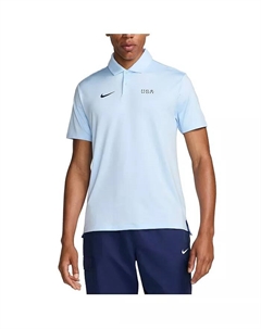 Мужская голубая поло Team USA Tour Performance Nike