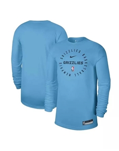 Мужская футболка с длинным рукавом для тренировок Memphis Grizzlies 2024/25 Legend On-Court, светло-голубая Nike