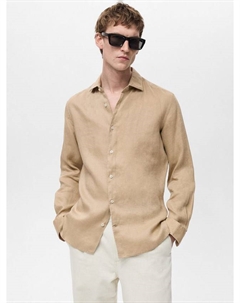 Тукан Slim Fit рубашка из льна, Light Beige Mango