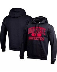Мужская черная толстовка с капюшоном Ohio State Buckeyes Arch Pill Pullover Hoodie Champion