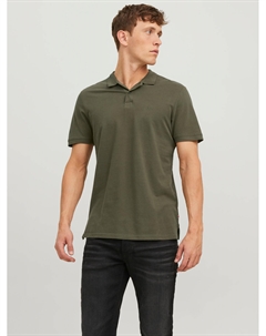 Поло Einfarbiges Polo Hemd Pique T Shirt mit Kragen JJEBASIC, оливковый Jack & jones