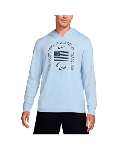 Мужская светло-голубая толстовка с длинным рукавом U.S. Paralympics Restore Yoga Nike