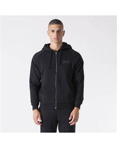 Черная флисовая куртка с капюшоном из хлопка и полиэстера Everlast