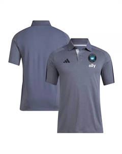 Мужская серая тренировочная поло Charlotte FC 2024 Adidas