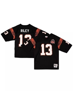 Мужская футболка Ken Riley Black Cincinnati Bengals 1981 Authentic Retired Player Jersey Mitchell and ness