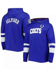 Мужская худи с длинным рукавом Royal, белая Indianapolis Colts Alex Tommy hilfiger