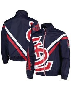 Мужская синяя толстовка St. Louis Cardinals Exploded Logo с молнией Mitchell and ness