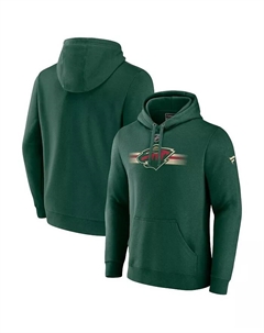 Мужская зеленая толстовка с капюшоном Minnesota Wild Authentic Pro Secondary Pullover Hoodie Fanatics