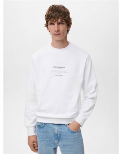 Токийский свитшот с круглым вырезом из хлопка, White Mango