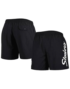 Мужские черные шорты Pittsburgh Steelers Team Essentials из нейлона Mitchell and ness