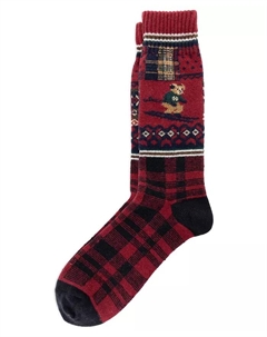 Мужские праздничные носки с пэчворком и резинкой, красный Polo ralph lauren