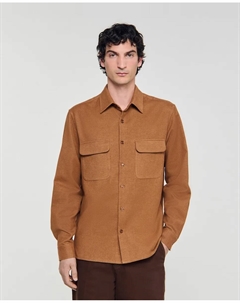 Мужская фланелевая рубашка, коричневый Sandro