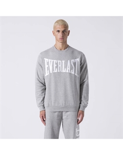 ЭКСКЛЮЗИВНЫЙ СВИТЕР С КРУГЛЫМ ВЫРЕЗОМ, СЕРЫЙ МЕЛАНЖЕВЫЙ ХЛОПОК, ПОЛИЭСТЕР Everlast
