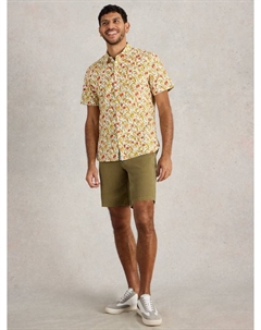 Футболка Salcombe из хлопковой смеси Regular Fit с цветочным принтом, White/Multi White stuff