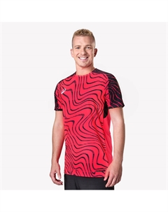 Женская/мужская футболка с короткими рукавами — Viralto Topo, неоново-розовая/чёрная Kipsta