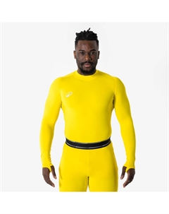 Женская/мужская функциональная футболка с длинным рукавом, утеплённая - Keepdry Club жёлтый Kipsta