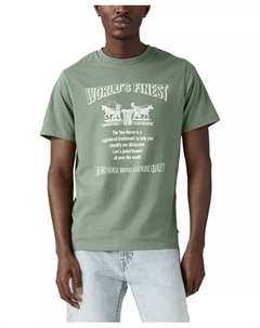 Мужская классическая футболка с коротким рукавом и принтом, зеленый Levi's®