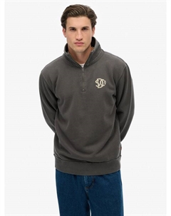 Athletic SD Co полу-зип хлопковый свитшот, Shadow Grey Superdry
