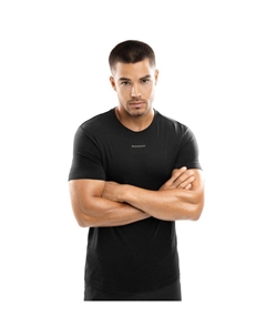 Мужская тренировочная футболка с коротким рукавом Conquer, черная Siroko