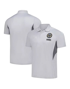 Мужская тренировочная поло Philadelphia Union 2025 серебристого цвета Adidas