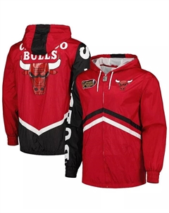 Мужская ветровка Chicago Bulls Undeniable на молнии красного цвета Mitchell and ness