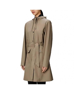 Куртка модель Curve Long Jacket W3 цвет бежевый Rains