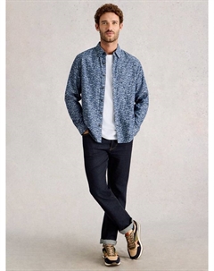 Жаккардовая рубашка, Mid Blue White stuff