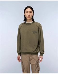 Мужская толстовка с круглым вырезом белого цвета слоновой кости Napapijri