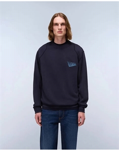 Мужская толстовка с круглым вырезом белого цвета слоновой кости Napapijri