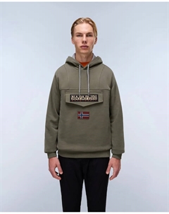 Мужская толстовка с капюшоном темно-синего цвета Napapijri