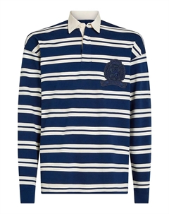Мужской регби-свитшот в полоску больших размеров, темно-синий Tommy hilfiger
