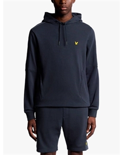 Худи с хлопковым составом и отделкой тесьмой, Dark Navy Lyle & scott