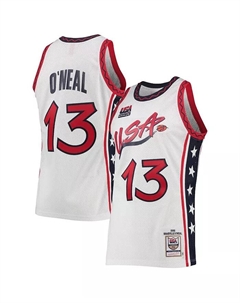 Мужская баскетбольная майка Shaquille O'Neal White USA 1996 Hardwood Classics, подлинная Mitchell and ness
