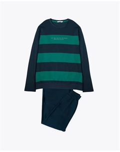 Мужская длинная пижама, темно-синий Admas