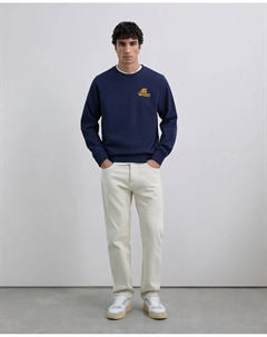 Мужская хлопковая толстовка с тисненым принтом, темно-синий Scalpers