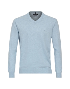 Вязаный свитер " пуловер uni", голубой Casa moda