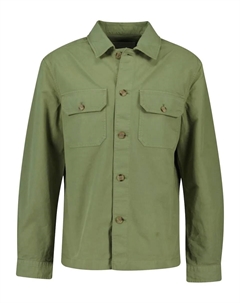 Мужская рубашка-овершейт с застежкой на пуговицы и карманом на груди, военный зеленый Gant