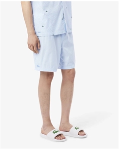 Короткая пижама в полоску для мужчин, светло-голубой Lacoste