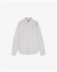 Мужская хлопковая рубашка в полоску, бордовый Scalpers