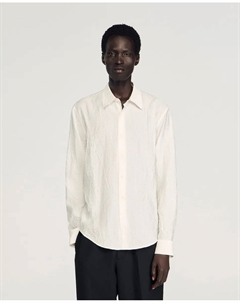 Мужская рубашка с эффектом мятости, бежевый Sandro