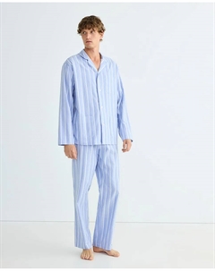 Мужская фланелевая пижама в елочку, светло-голубой Emidio tucci