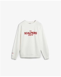 Мужская хлопковая толстовка с контрастным принтом на передней части, белый Scalpers