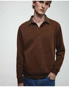 Толстовка с воротником-поло, оранжевый Сфера