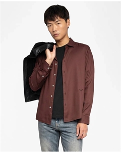 Мужская рубашка Sunay с длинными рукавами из модала, бордовый Zadig&voltaire